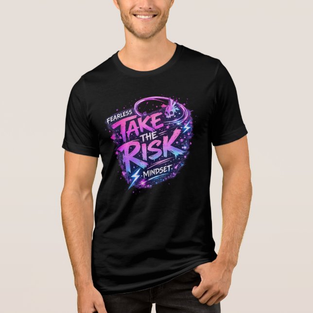 Camiseta Triblenda "Take The Risk" T-shirt – a style of boldness and  (Anverso)