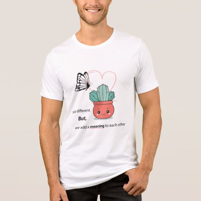 Camiseta Triblenda Tan Diferente, Perfecto Juntos - Pareja De Amor Cu (Anverso)