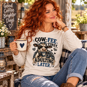 Camiseta Triblenda Tarifa de vaca primero adultizando más tarde diver