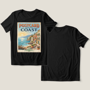 Camiseta Triblenda Tarjeta postal antigua de la costa Verano italiano