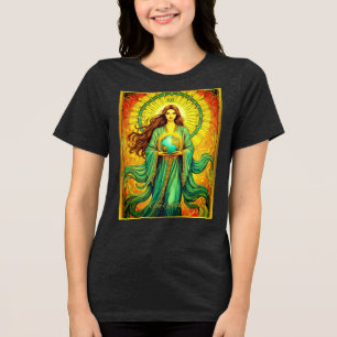Camiseta Triblenda Tarjeta Tarot de Art Nouveau para el mundo