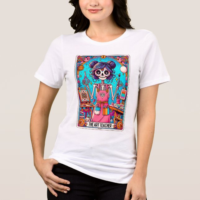 Camiseta Triblenda Tarjeta Tarot del profesor de arte (Anverso)