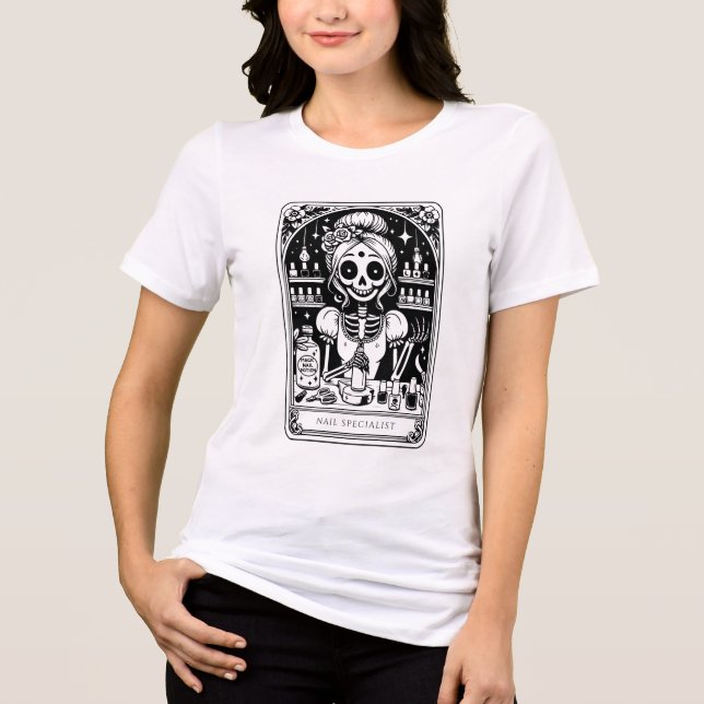 Camiseta Triblenda Tarot Nail Technician Business Card (Anverso)
