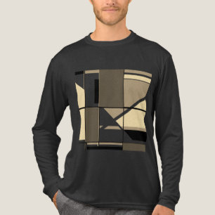 Camiseta Triblenda Taupe Cream Brown MCM Aspecto Geométrico Resumen