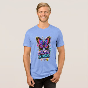 Camiseta Triblenda Taza con Salpicadura de Color Vibrante