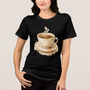 Camiseta Triblenda Taza de café acuarela