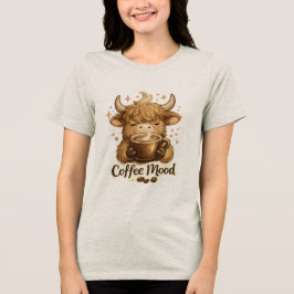Camiseta Triblenda Taza de Vaca de Humor de Café