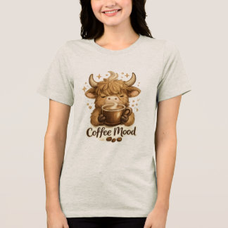 Camiseta Triblenda Taza de Vaca de Humor de Café
