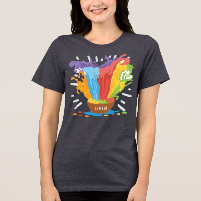 Camiseta Triblenda Tazón de Holi con polvo salpicando (Anverso)
