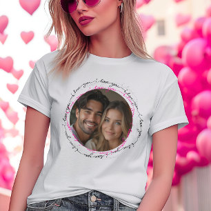 Camiseta Triblenda Te amo elegantemente Personalizado Photo Circle