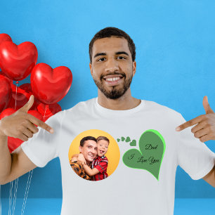 Camiseta Triblenda Te amo papá, papá, padre, foto de regalo