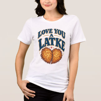 Camiseta Triblenda Te Amo Un Latke Funny Hanukkah Tortita Corazón