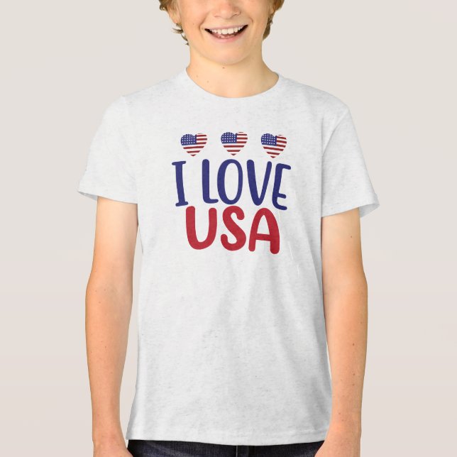 Camiseta Triblenda Te amo USA-65789 (Anverso)