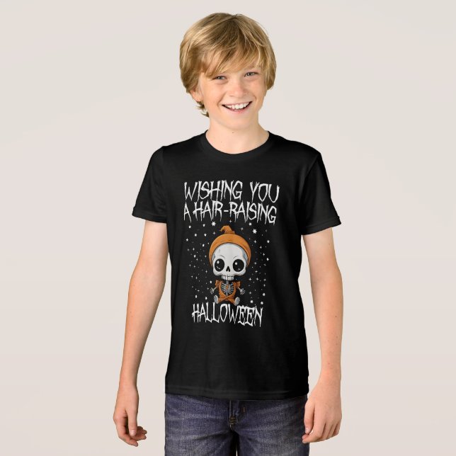 Camiseta Triblenda Te deseo una Halloween que te levanta el pelo (Anverso Completo)