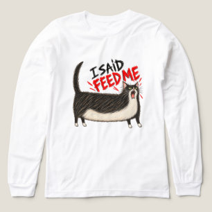 Camiseta Triblenda TE DIJE ALIMENTAME – Gato gruñón divertido
