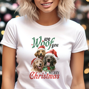 Camiseta Triblenda Te queremos a un dulce perro de Navidad