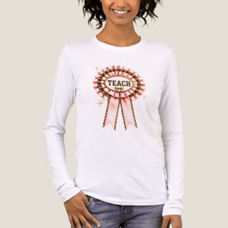 Camiseta Triblenda Teach Leopard Print Pink Bow Teacher T-Shirt