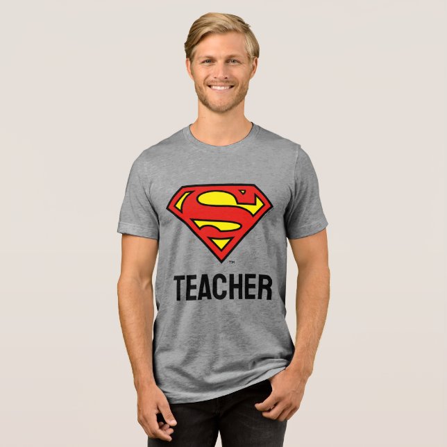 Camiseta Triblenda Teacher Superman S-Shield | Logotipo de Superman (Anverso Completa)