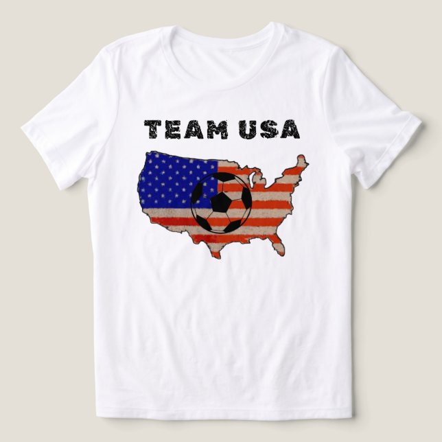 Camiseta Triblenda Team USA Distressed Flag Soccer Game Day 2026 (Diseño delantero )