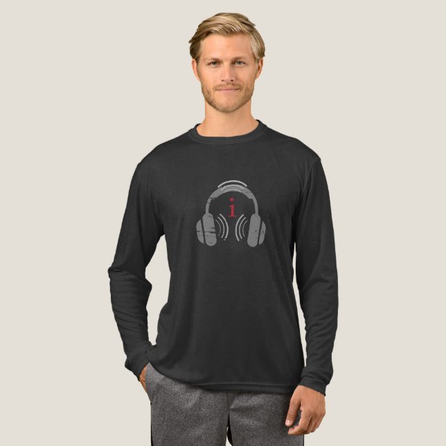 Camiseta Triblenda Tech Music Minimalist Headphones (Anverso Completo)