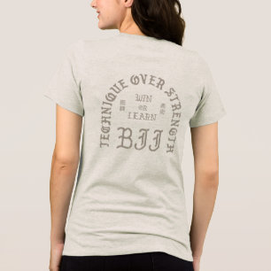 Camiseta Triblenda Técnica sobre frente y espalda de fuerza (Marrón c