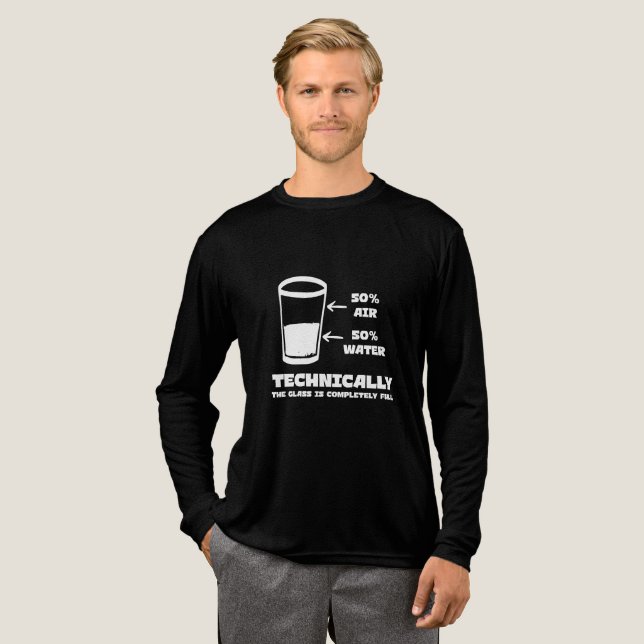 Camiseta Triblenda Técnicamente, el vidrio es completamente gracioso (Anverso Completo)