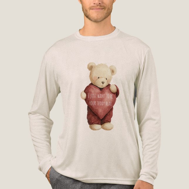 Camiseta Triblenda Teddy Bear Red Heart (Anverso)