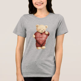 Camiseta Triblenda Teddy Bear Red Heart