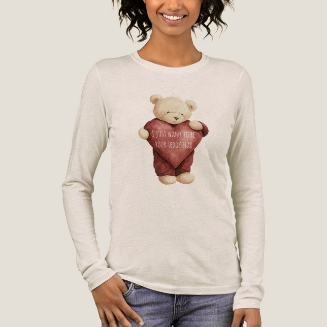 Camiseta Triblenda Teddy Bear Red Heart (Anverso)