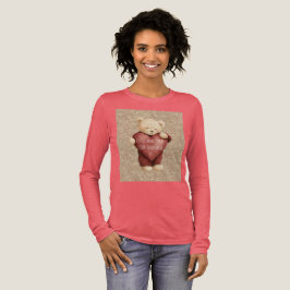 Camiseta Triblenda Teddy Bear Red Heart Gold Glitter