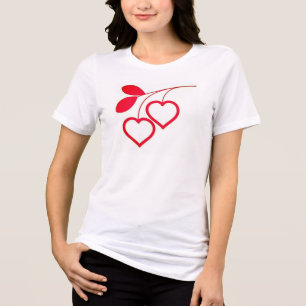 Camiseta Triblenda Tee de amor de planta - ¡Naturaleza y corazones co
