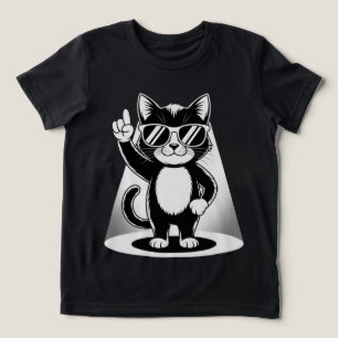 Camiseta Triblenda Tee de bailarina de rock de Guay Cat   Gracioso re