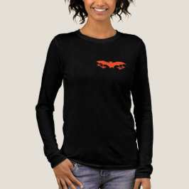 Camiseta Triblenda Tee de Halloween con familia de murciélagos naranj