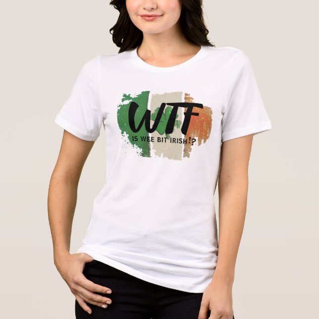 Camiseta Triblenda Tee de impresión divertida de WTF, camiseta humorí (Anverso)