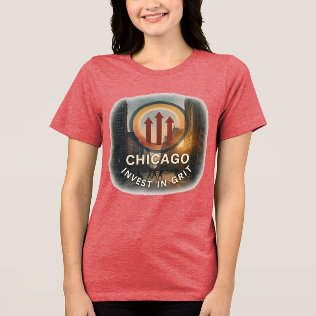 Camiseta Triblenda Tee de la mezcla triple de Chicago | Featherlight  (Anverso)