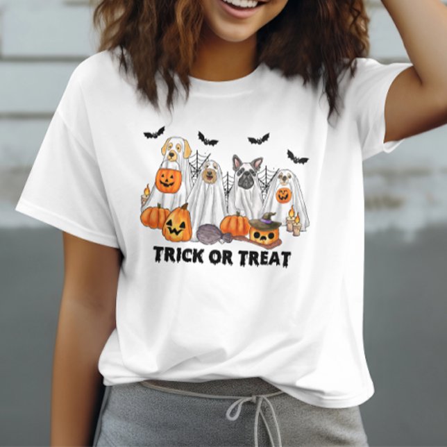 Camiseta Triblenda Tee de perro fantasma de Halloween, perro de tempo (Subido por el creador)