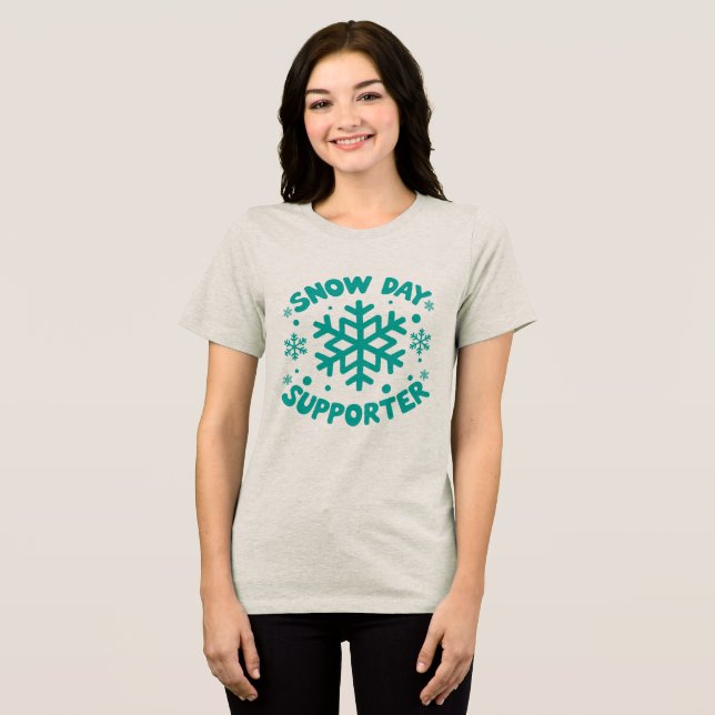 Camiseta Triblenda Tee de simpatizante del Día de la Nieve - Celebra  (Anverso Completo )