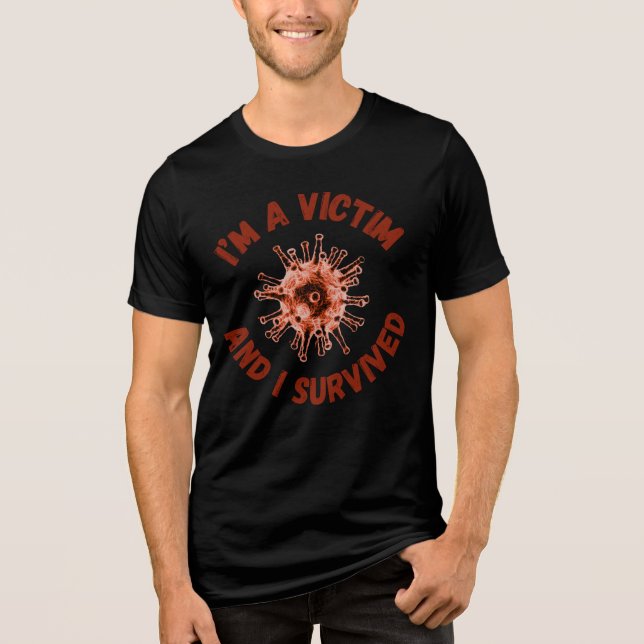 Camiseta Triblenda Tee de virus de sobrevivientes - Superar el brote  (Anverso)
