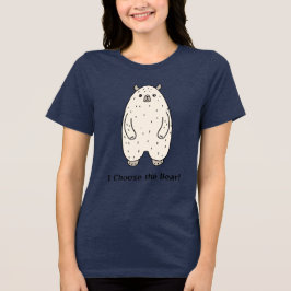 Camiseta Triblenda Tee gráfico de oso para mujeres