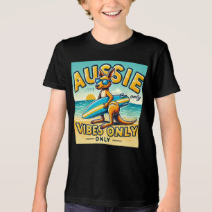 Camiseta Triblenda Tee gráfico de surf personalizado Kangaroo para Be