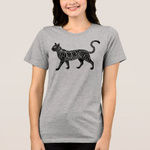 Camiseta Triblenda Tee gráfico vectorial de Gatos de Naturaleza Gener