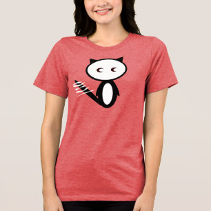 Camiseta Triblenda Tee gráfico vectorial para gato de mapache caprich