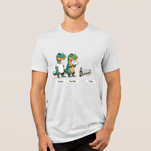 Camiseta Triblenda Tee, Tea y Ti Rex (Anverso)