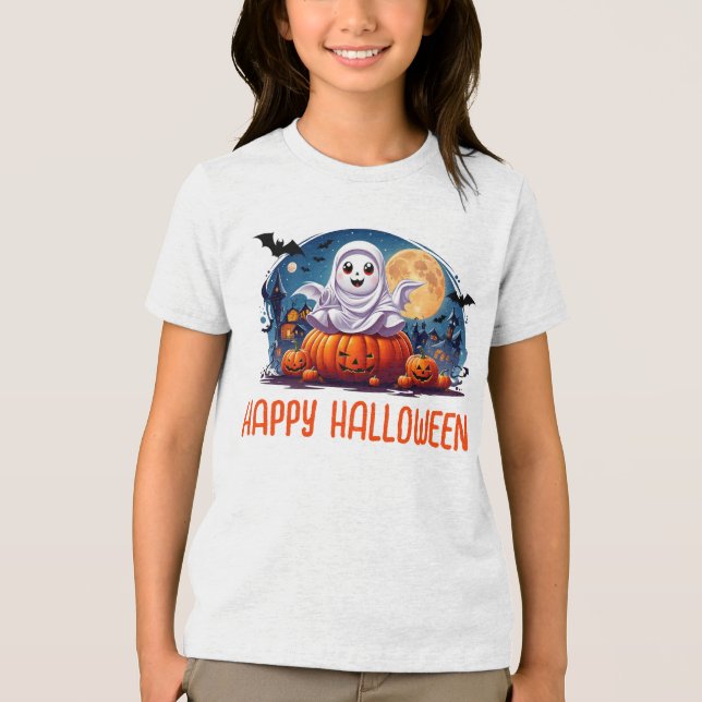 Camiseta Triblenda Tema de Halloween (Anverso)