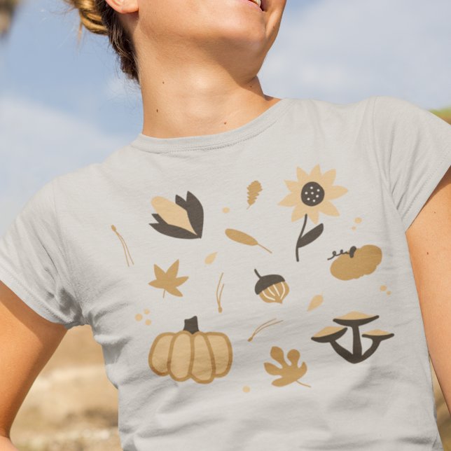 Camiseta Triblenda Tema del Boho Autumn (Boho Autumn-Themed Tri-Blend Shirt)