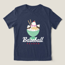 Camiseta Triblenda Temporada de Béisbol Ice Cream Sundae T-Shirt