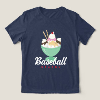 Camiseta Triblenda Temporada de Béisbol Ice Cream Sundae T-Shirt