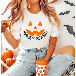 Camiseta Triblenda Temporada espeluznante Jack O Lantern Halloween T-