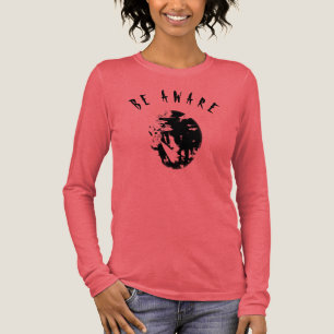Camiseta Triblenda "Ten Cuidado" Negro Humorístico/Inspirador Pequeño
