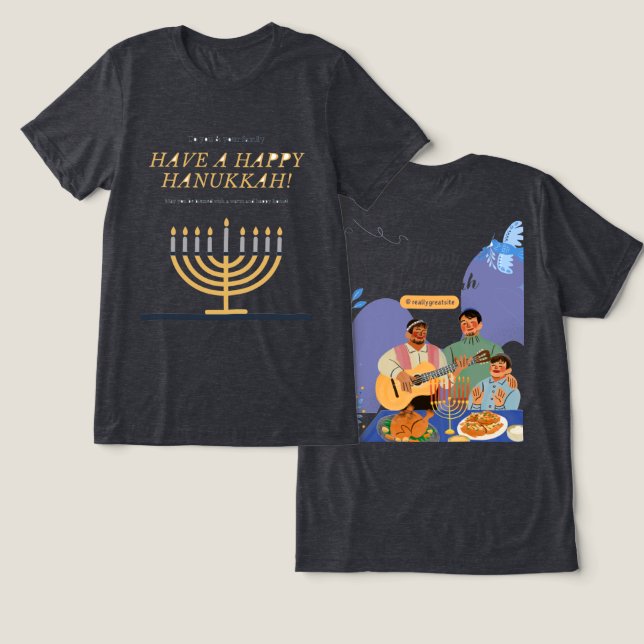 Camiseta Triblenda Ten Un Deseo Hanukkah T-Shirt (Diseño Anverso y Reverso)